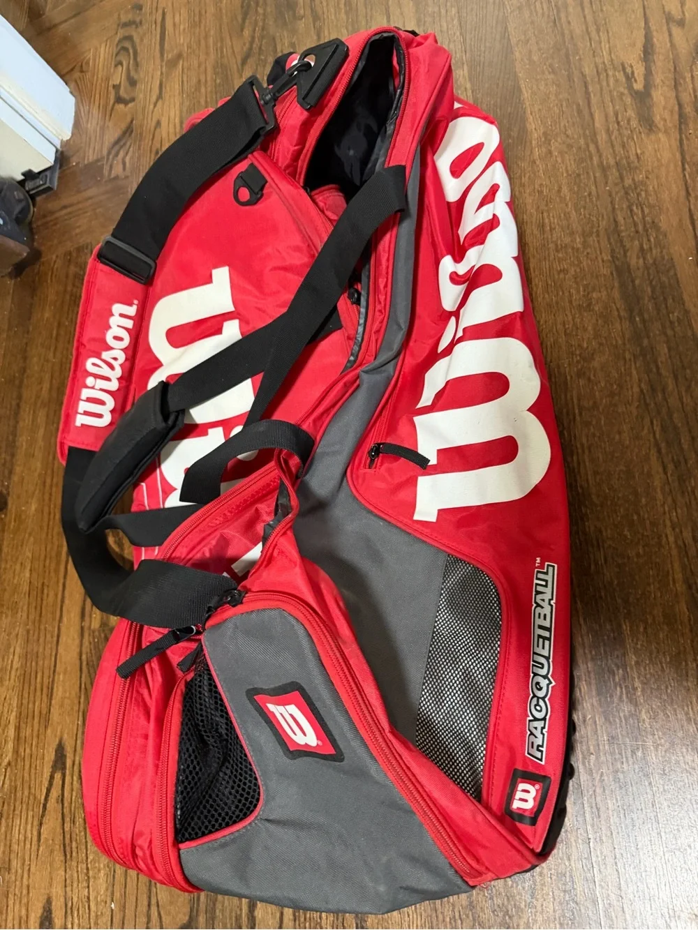 Wilson Red and Gray Duffel Tennis Bag